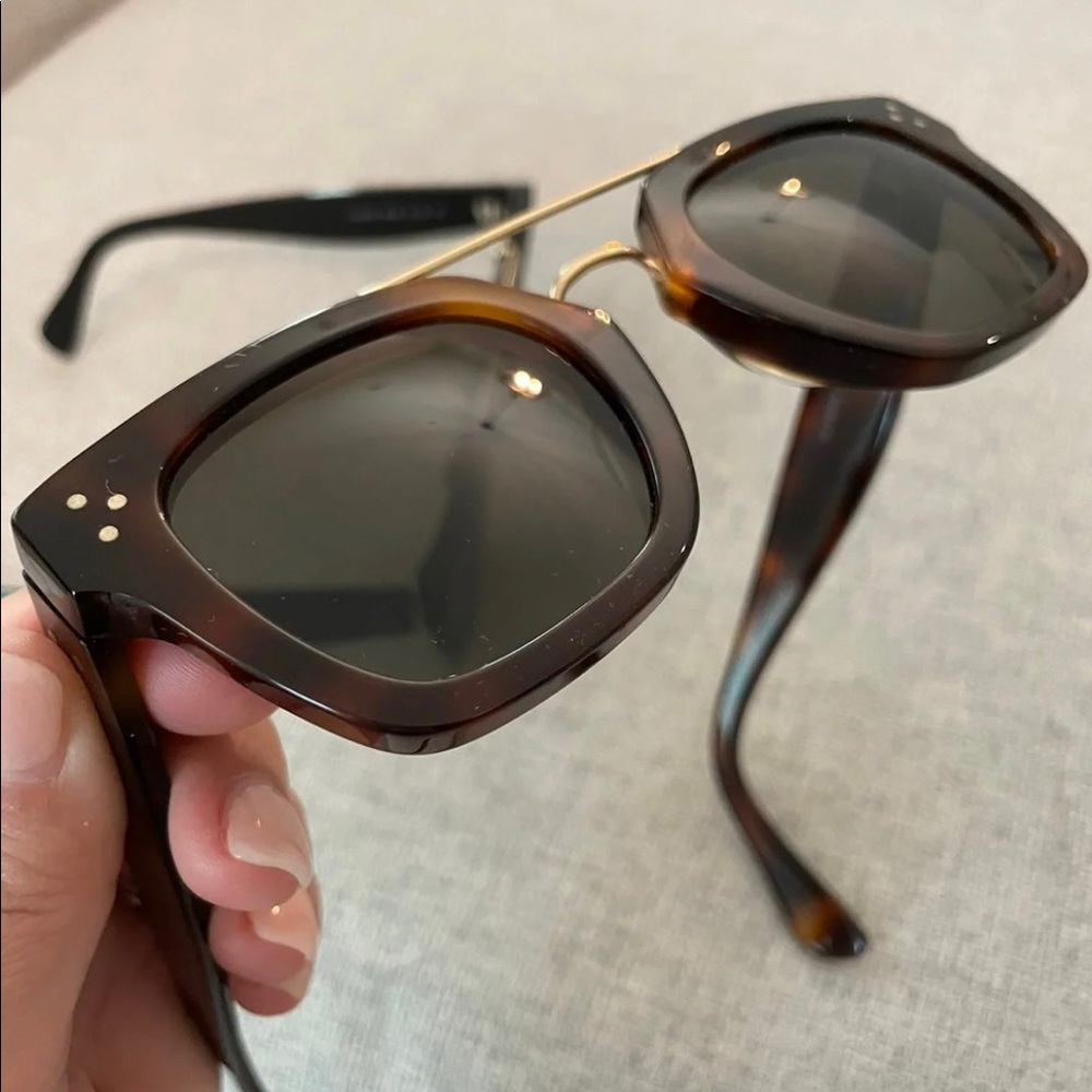 Celine Double Bridge Sunglasses in Tortoise